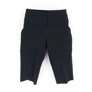 Prophecy Pedal Pusher Capri‎ Pant Mid Rise Womens Size 10P Black Stretch Waist